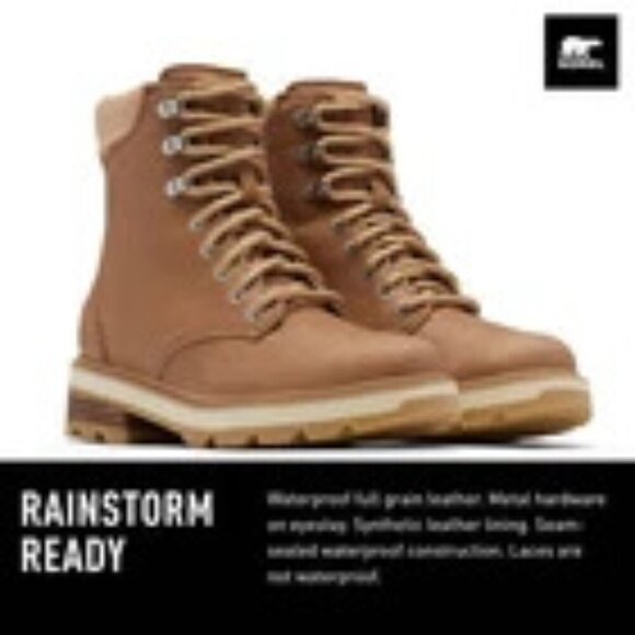 Sorel Women’s Lennox Tan Boots Size 7 Workwear Fall Lace up - Picture 14 of 14